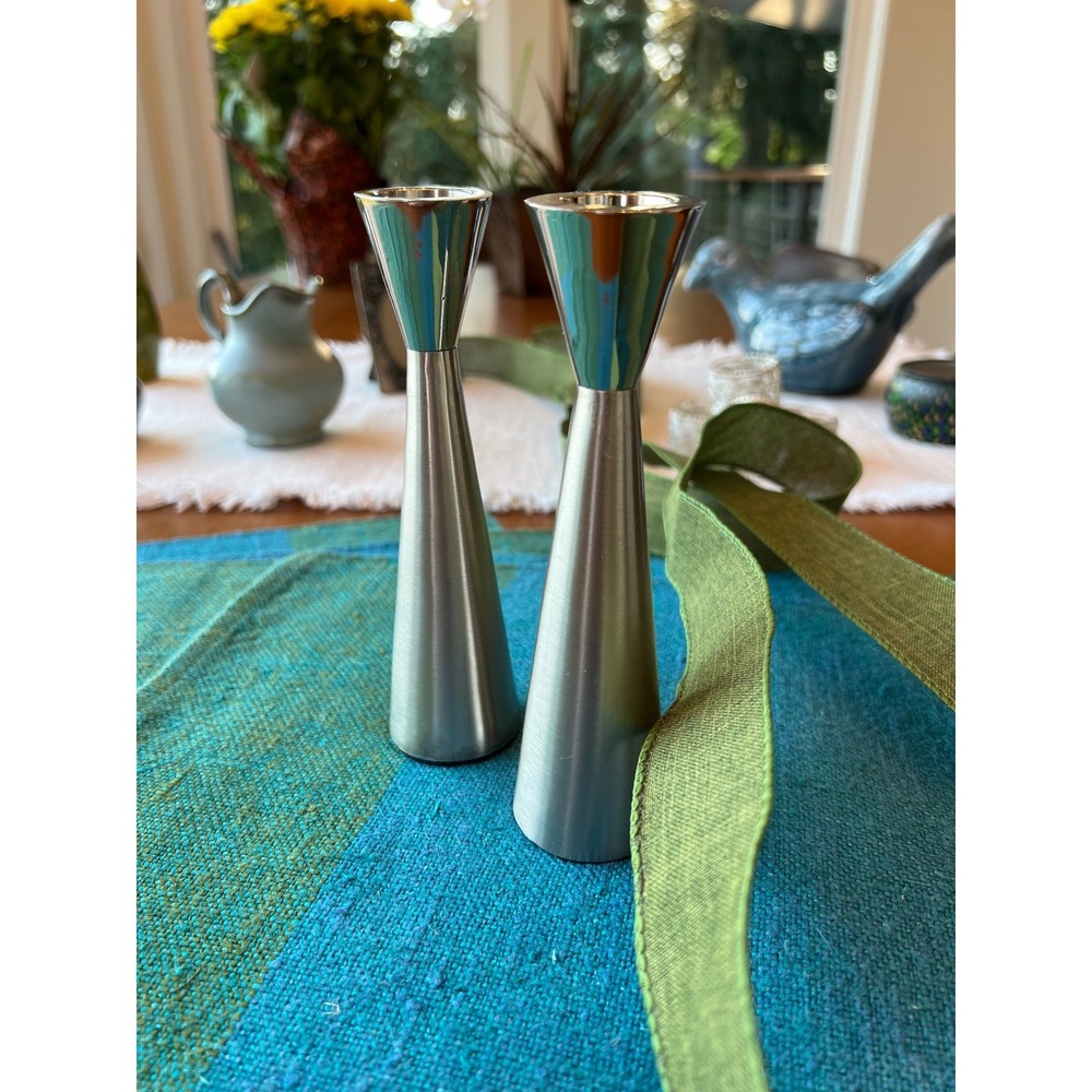 Stainless MCM candle holders